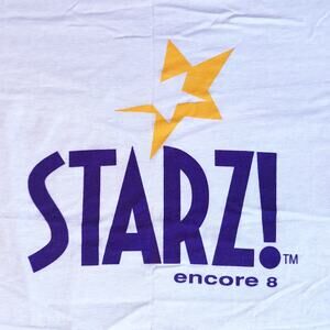 Starz Encore Cable TV Channel mens XL shirt 90s vtg USA HBO Showtime promo movie